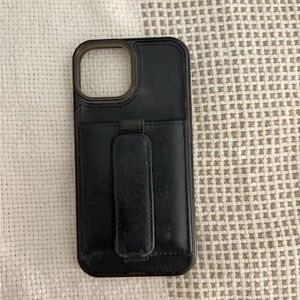 Premium Black Leather Phone Case